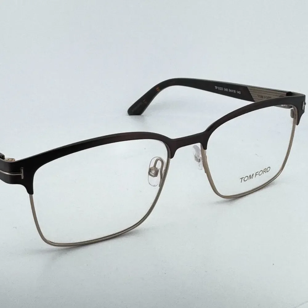 Tom Ford Eyeglass Frames TF5323 048 Dark Brown Square Blue Light Block 54mm